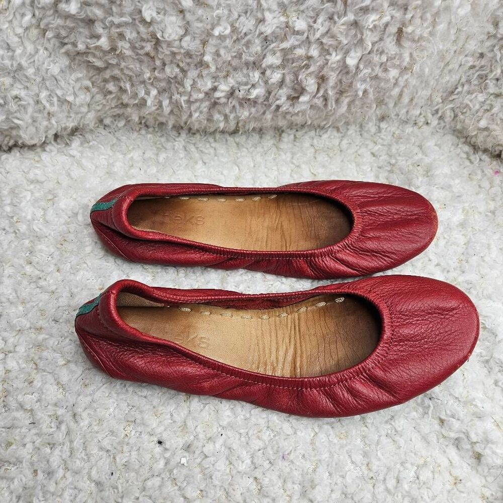 Tieks by Gavrieli Red Leather Foldable Balletโ Flats Size 7